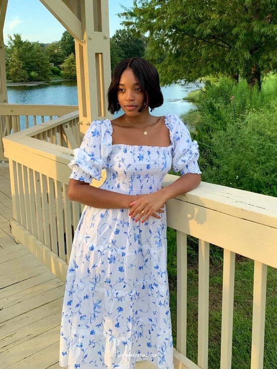 Hill House Dresses & Skirts - NWOT Hill House Nesli Nap Dress in Blue Botanical